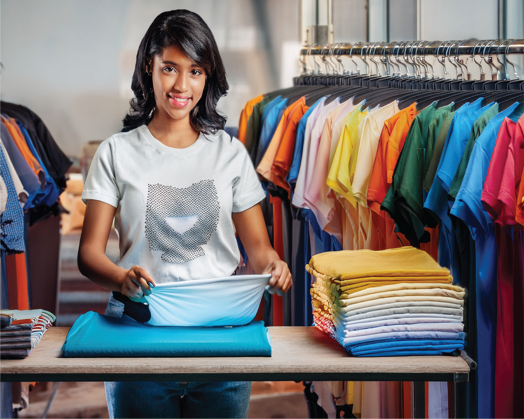 Women create t-shirts